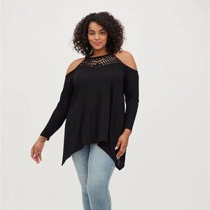 Torrid Size 2 Black Blouse